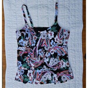 Leilani PLUS Tankini 20W Paisley Tiered Underwire Adjustable Straps